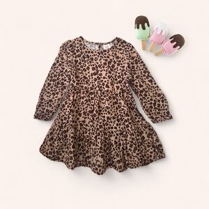 Leopard Print Fit And Flare Casual Dress